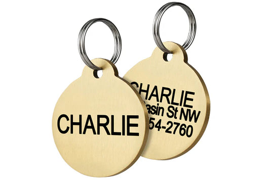 Premium Round Brass ID Tag for Dogs