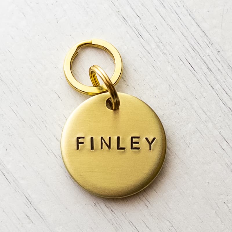 Premium Round Brass ID Tag for Dogs